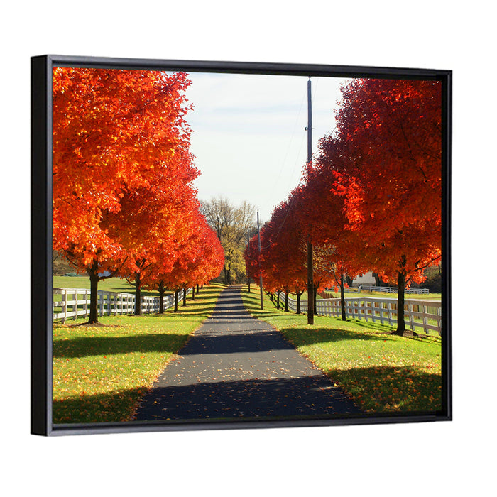 Frederick Farm Road Wall Art as a framed canvas