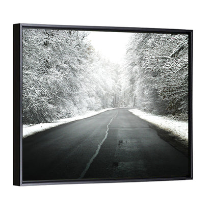 Glowing Winter Road Wall Art