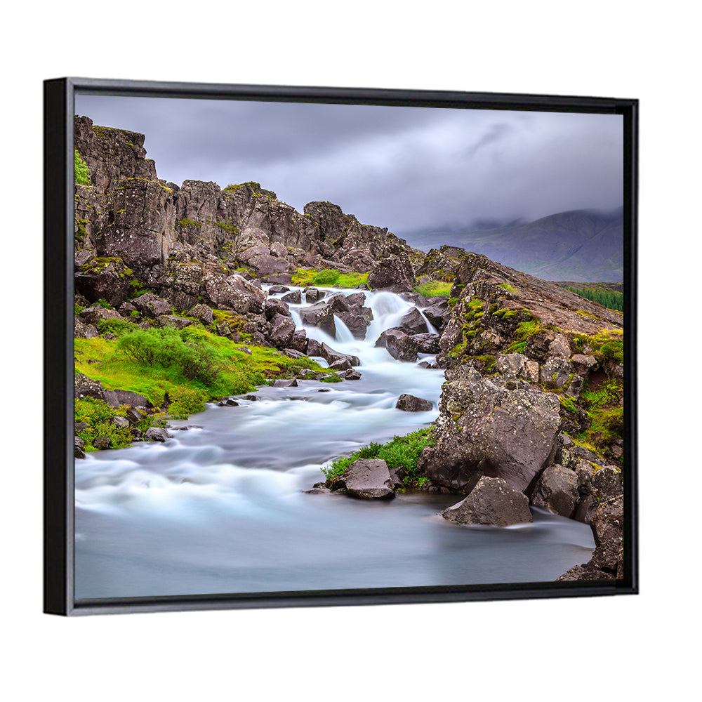Öxarárfoss Stream, Þingvellir Wall Art