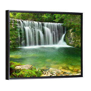 Lake Emerald Waterfall Wall Art