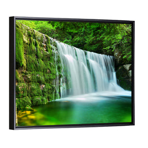 Waterfall in Emerald Lake Wall Art