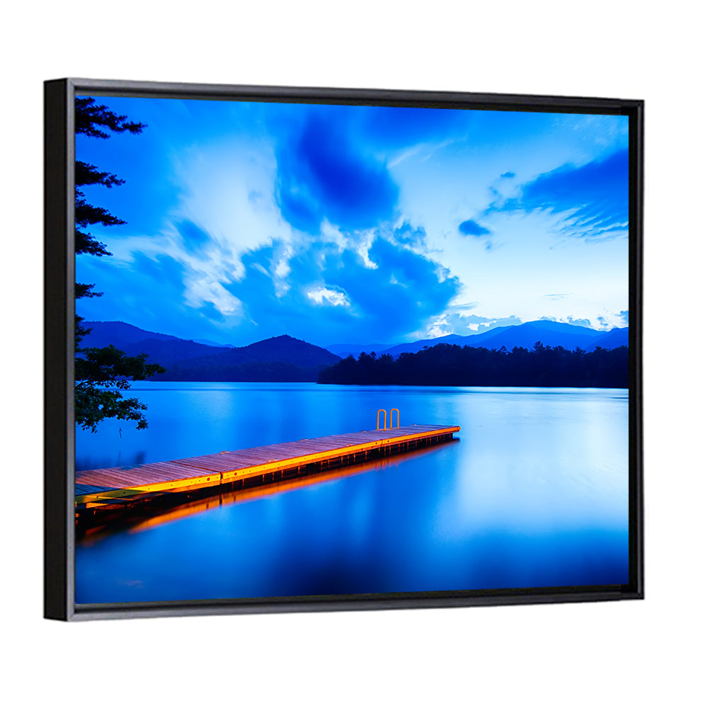 Lake Santeetlah Pier at Dusk Wall Art