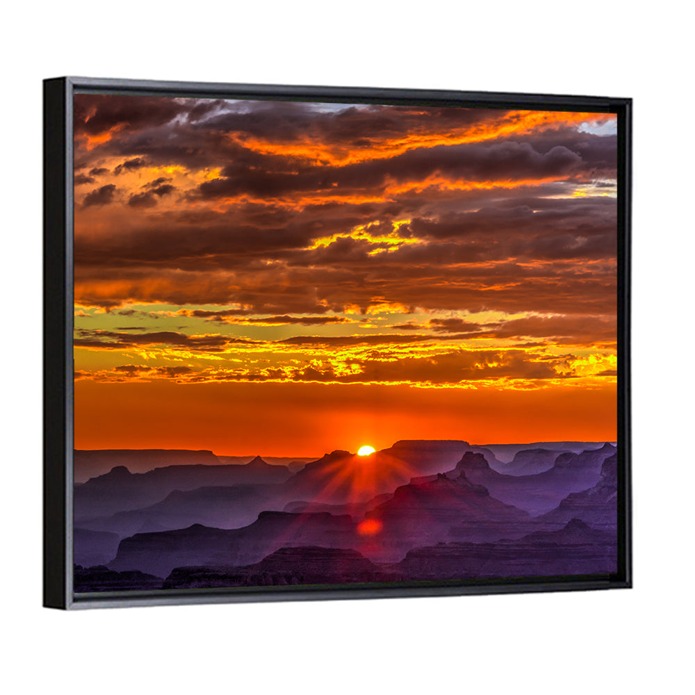 Lipan Point Sunset Sunburst Wall Art