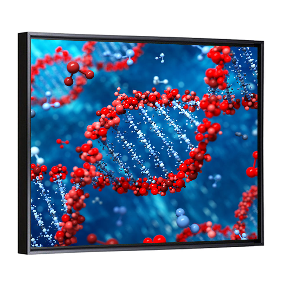 Glowing Dna Helix Wall Art