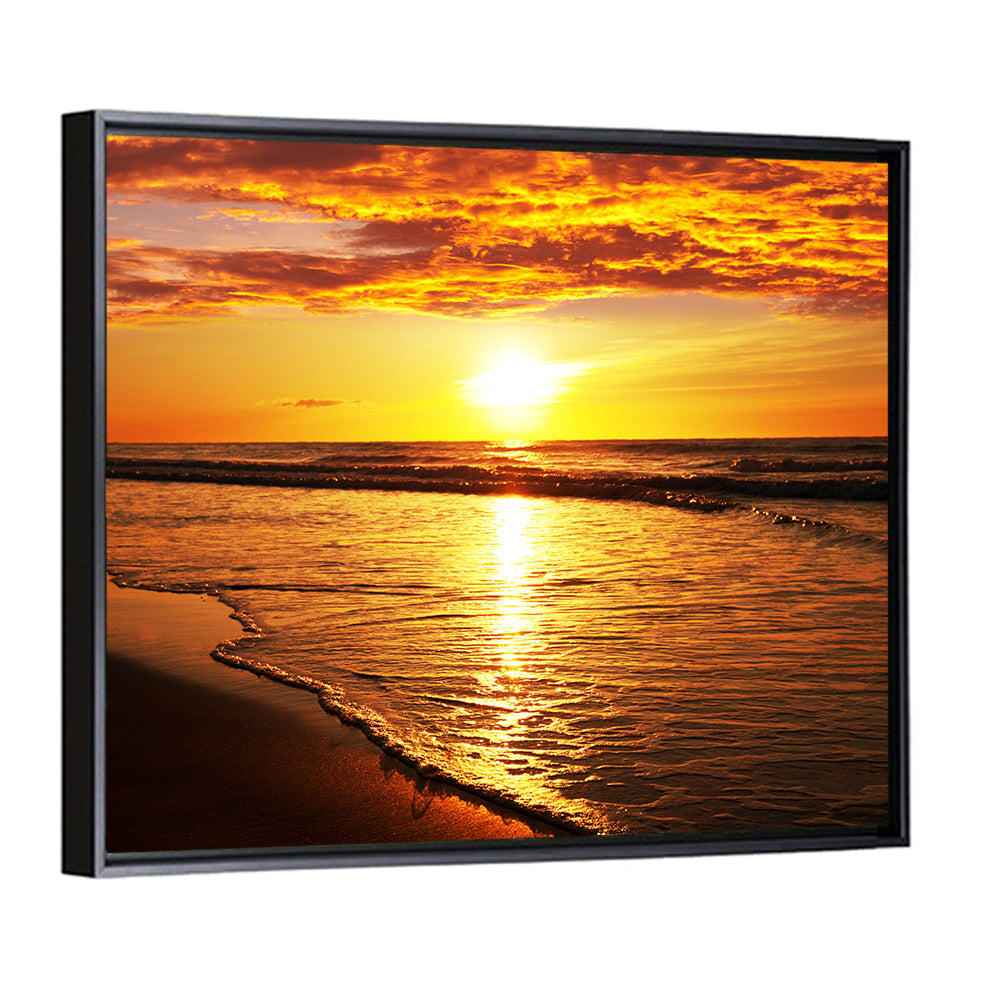 Golden Thai Beach Sunset Wall Art
