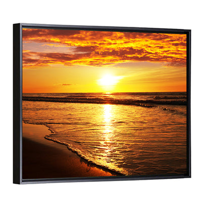 Golden Thai Beach Sunset Wall Art