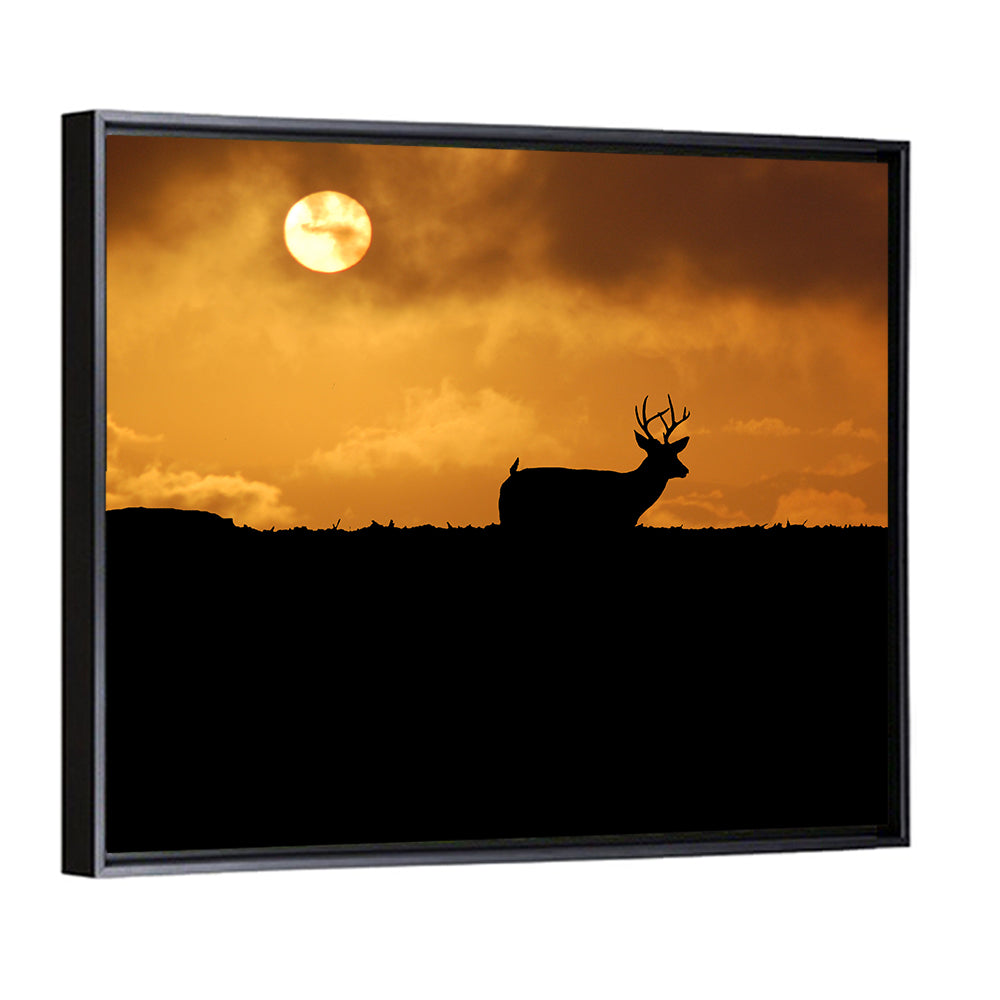 Deer at Sunset Wall Art