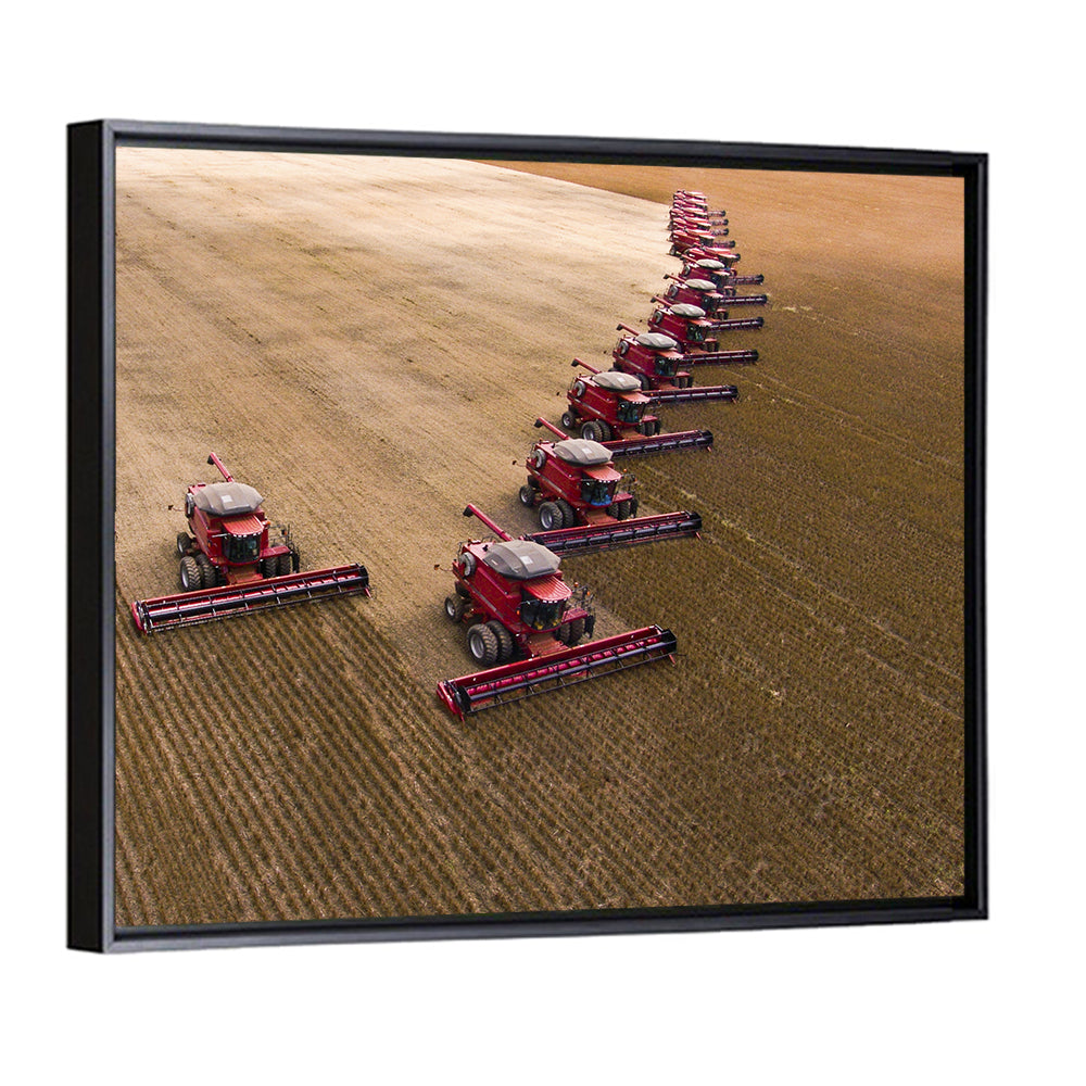Aerial Soybean Harvest Wall Art
