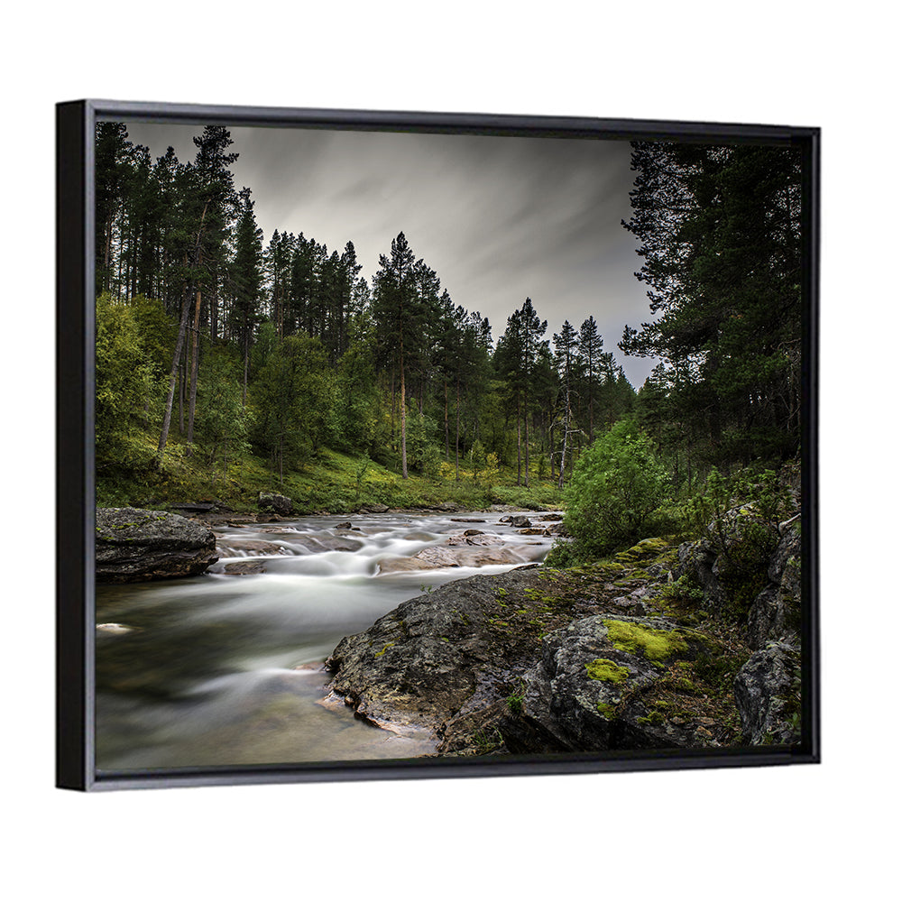 Mossy Forest Stream Wall Art