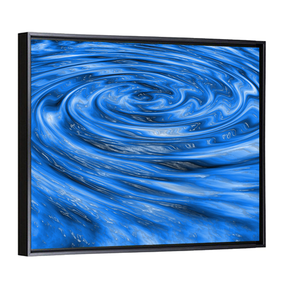 Azure Water Vortex Wall Art