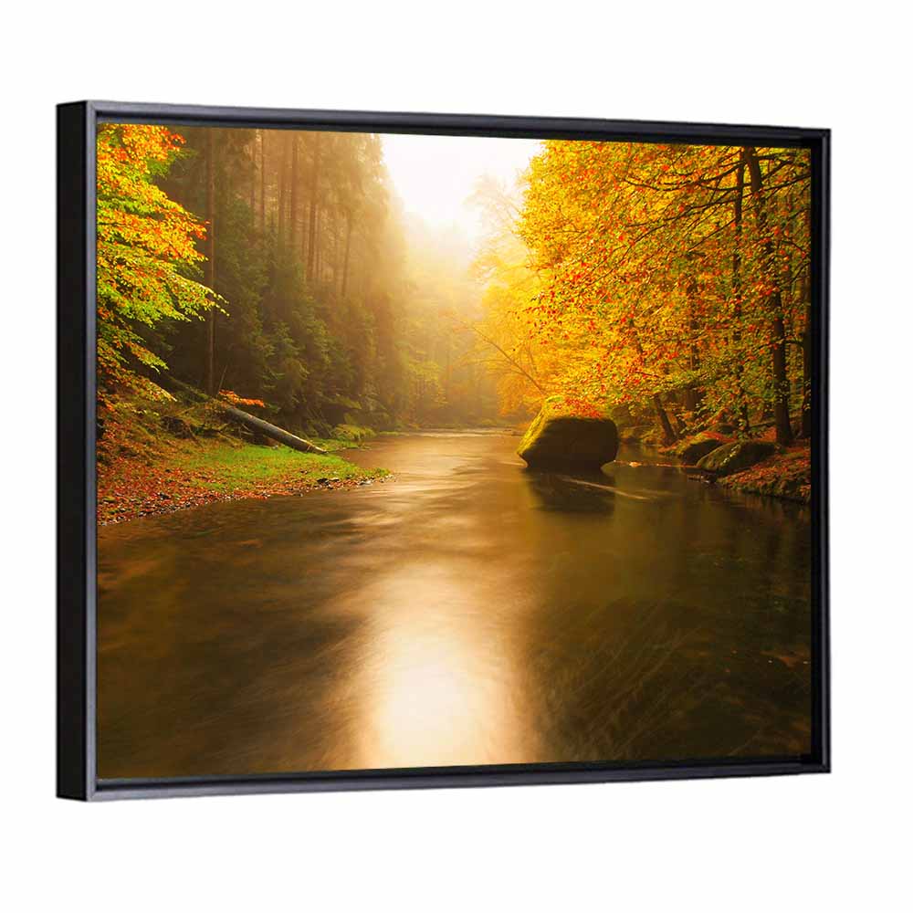 Misty Mountain River Wall Art
