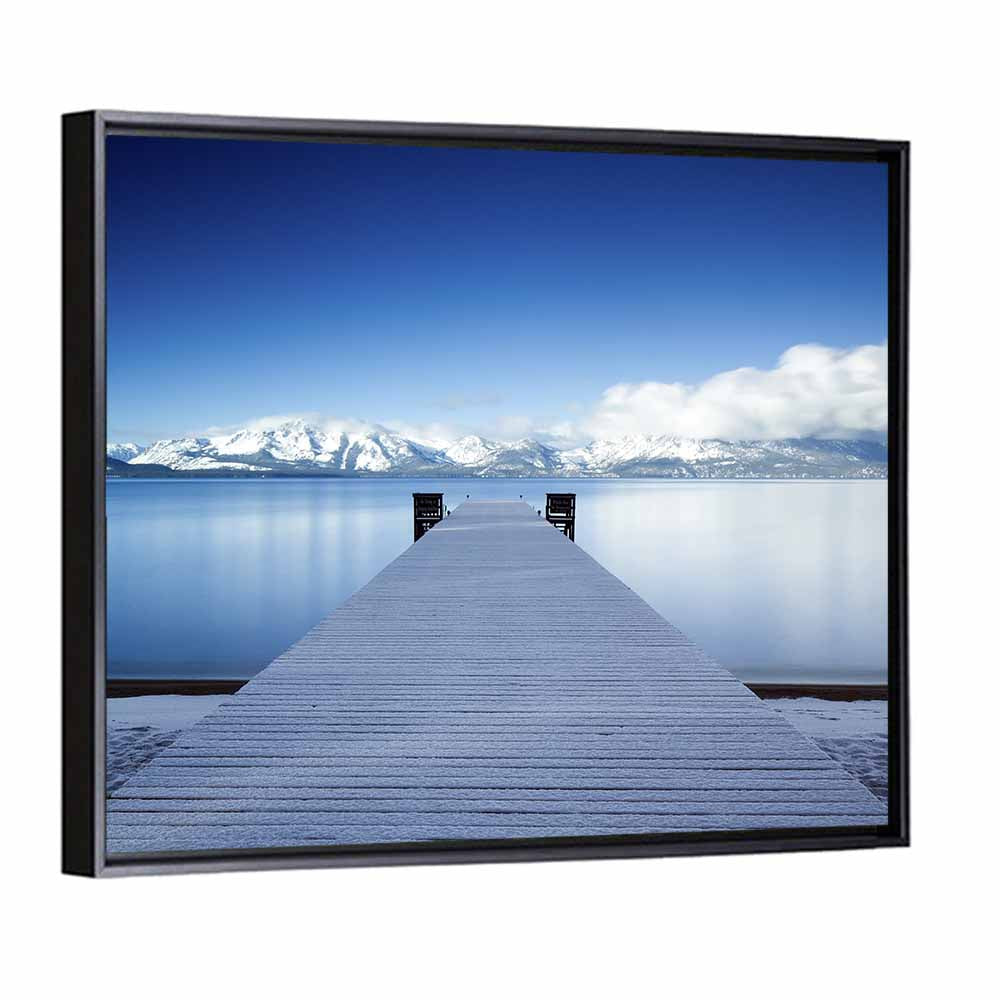 Frosted Pier at Lake Tahoe Wall Art