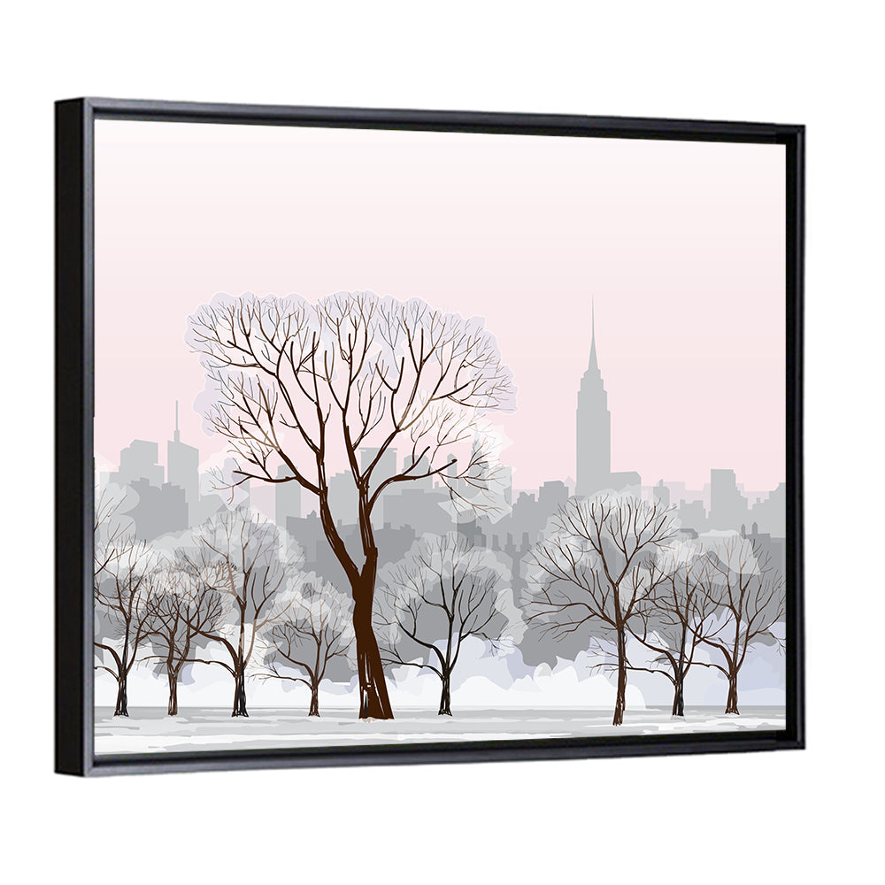 Winter Cityscape Wall Art