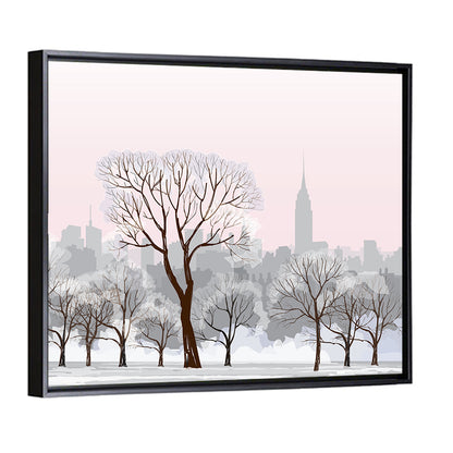 Winter Cityscape Wall Art