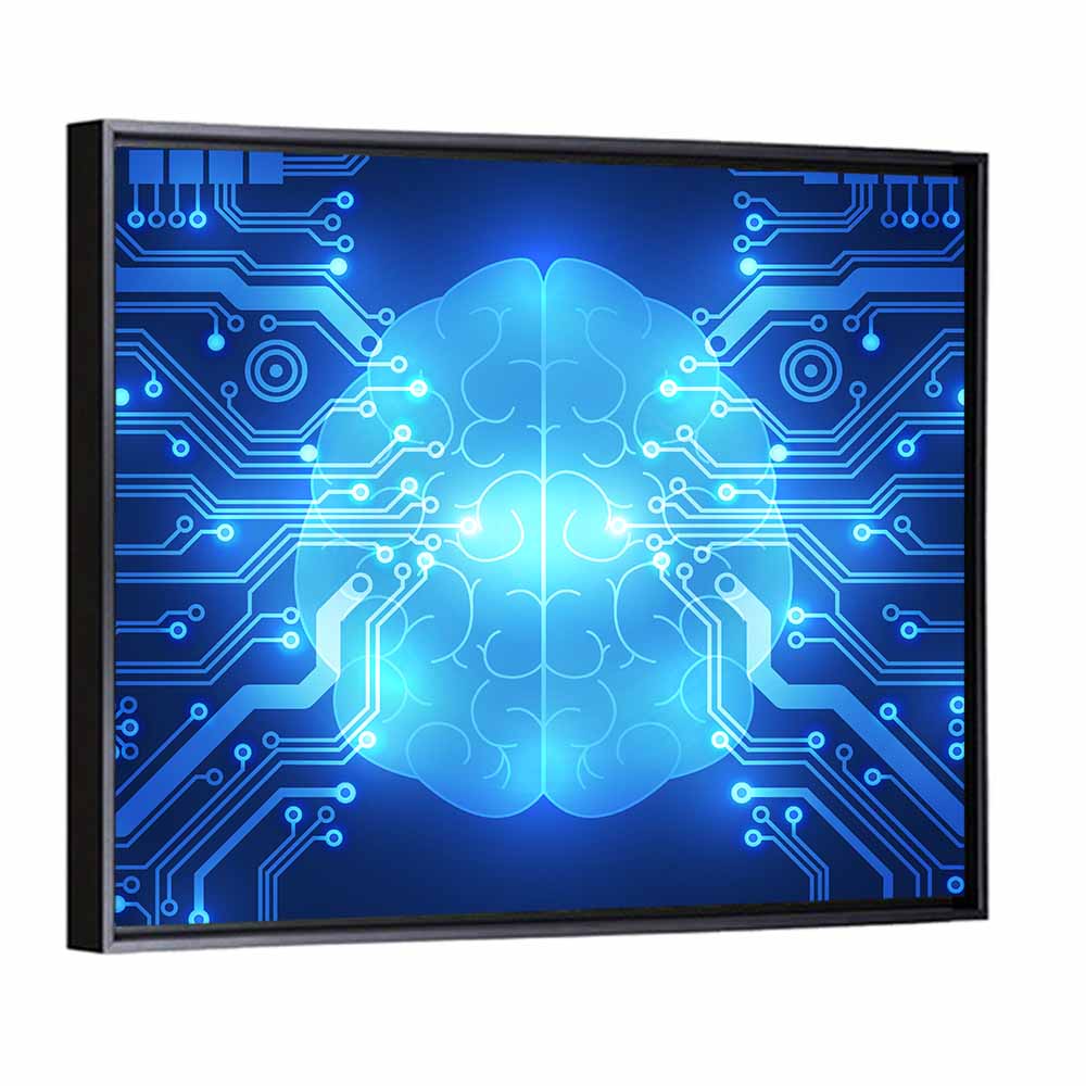 Digital Brain Circuit Wall Art