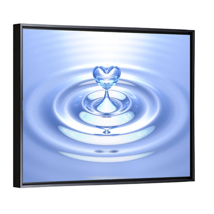 Heart Shaped Water Splash Wall Art