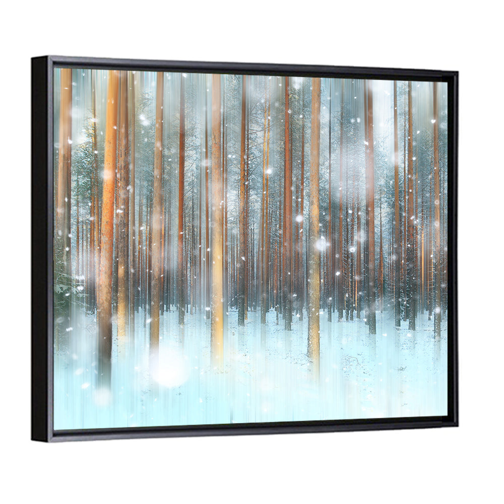 Ethereal Snowy Pine Forest Wall Art
