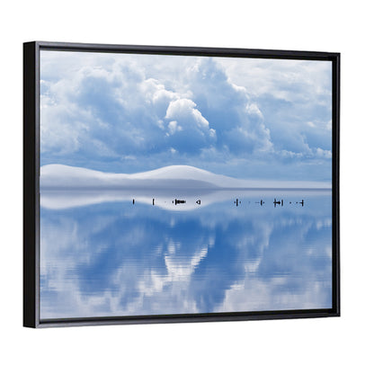 Siljan Lake Mist Reflection Wall Art