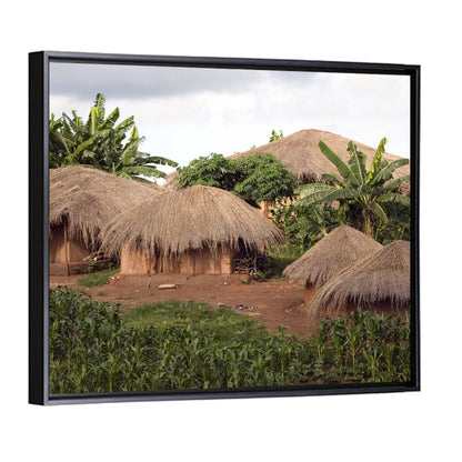 Thatched Roof Huts Wall Art