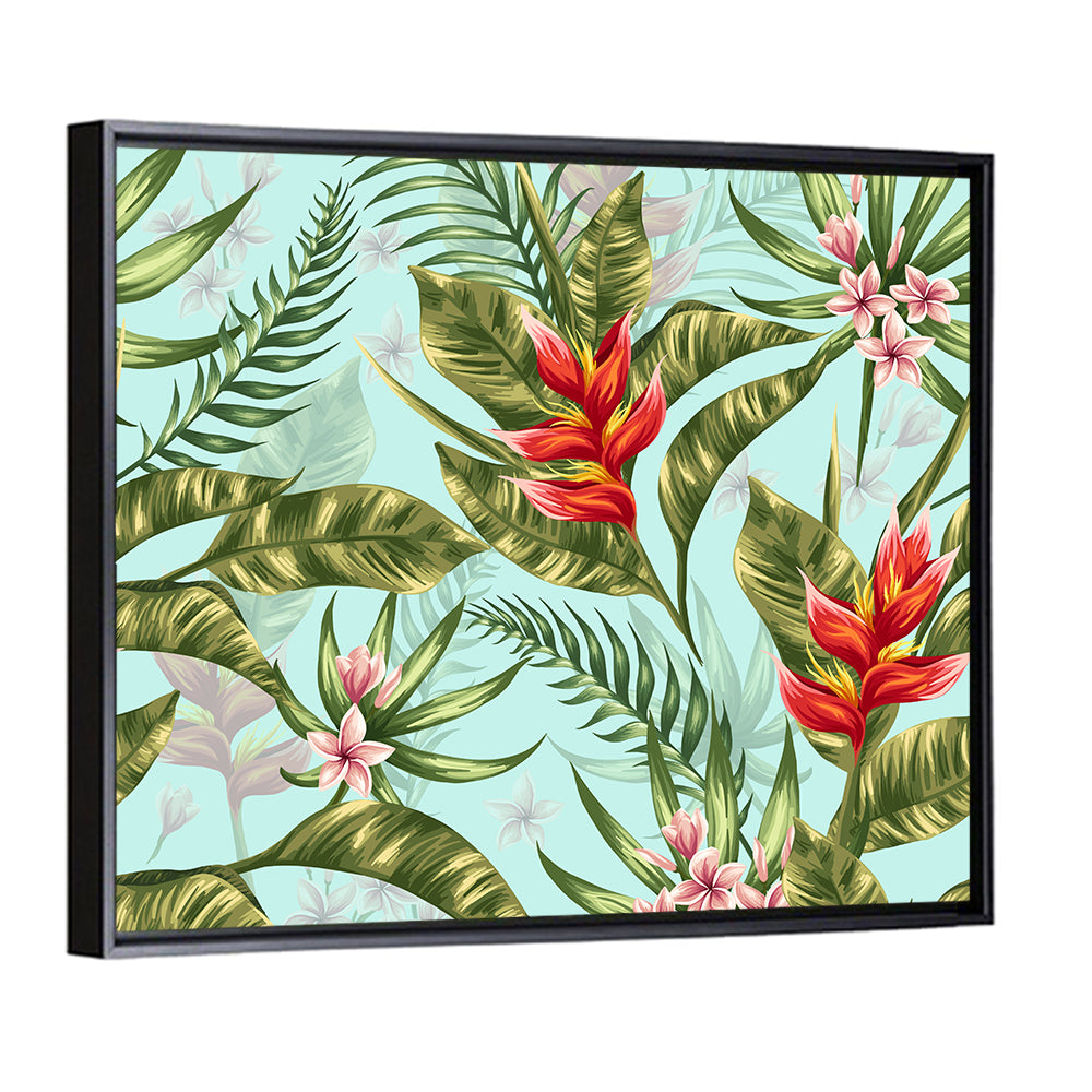 Tropical Floral Seamless Pattern Wall Art