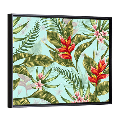 Tropical Floral Seamless Pattern Wall Art