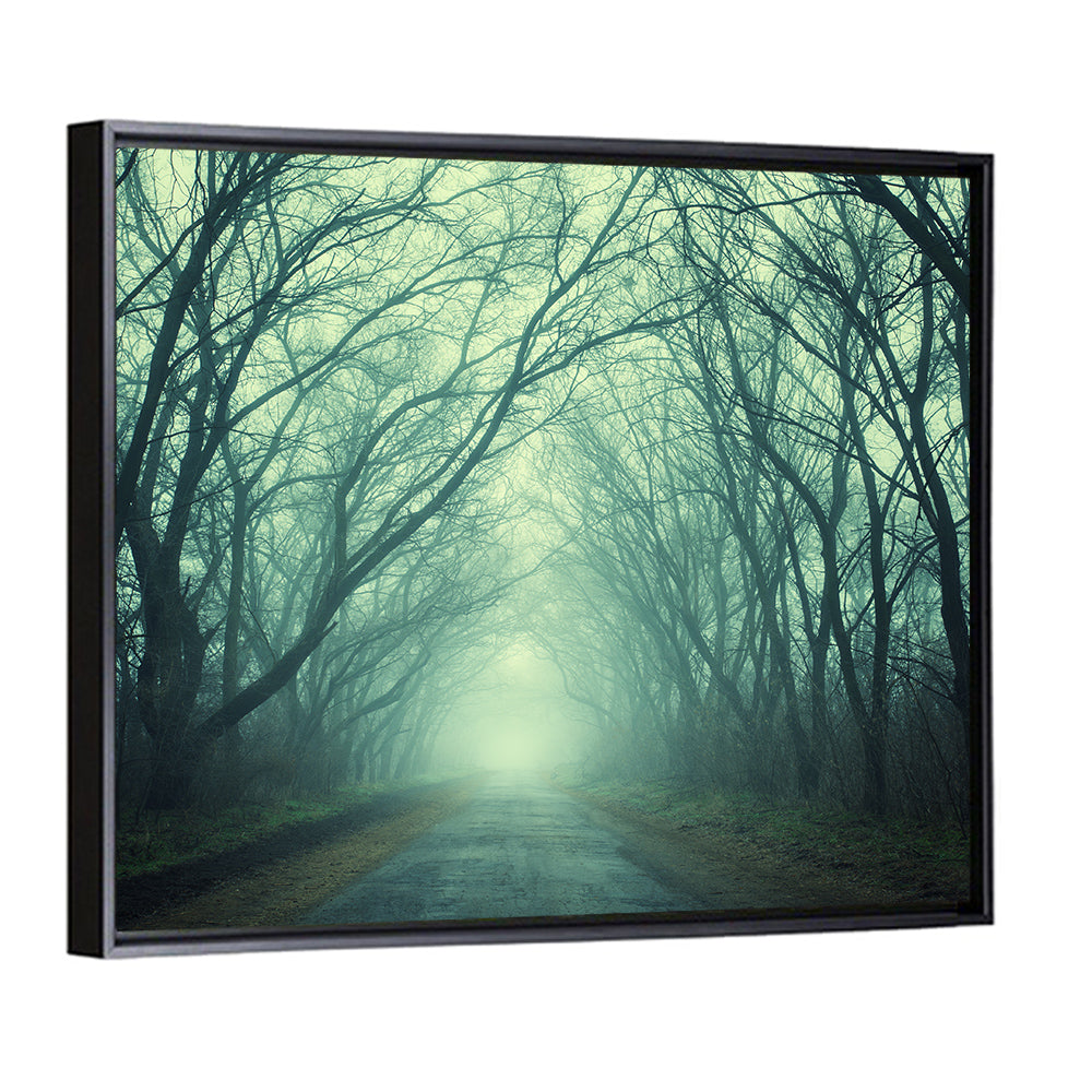 Foggy Forest Pathway Wall Art