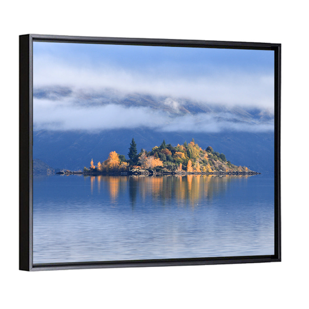 Misty Wanaka Island Reflection Wall Art