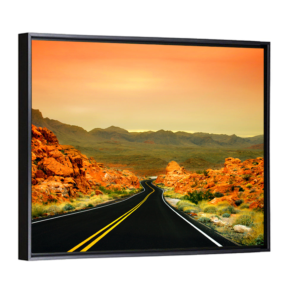 Valley of Fire Ii Road at Sunset Wall Art