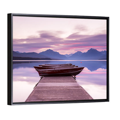 Lake Mcdonald Sunset Dock Wall Art