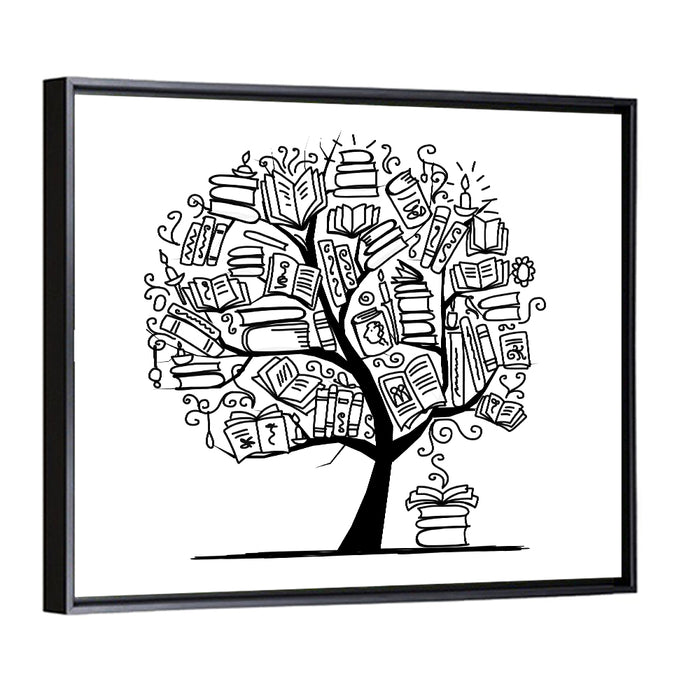 Knowledge Tree Wall Art as a framed canvas