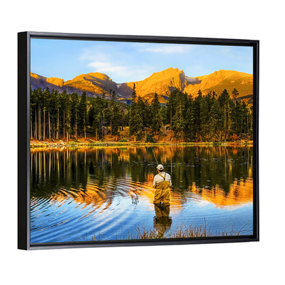 Sunrise Fishing at Sprague Lake Wall Art