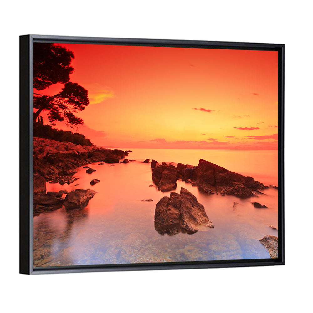 Brac Island Fiery Sunset Wall Art