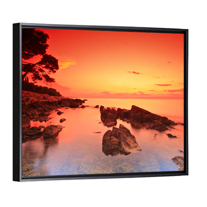 Brac Island Fiery Sunset Wall Art