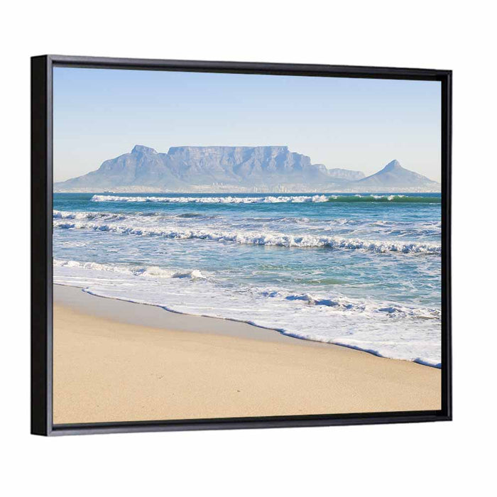 Table Mountain Cape Town Wall Art as a framed canvas