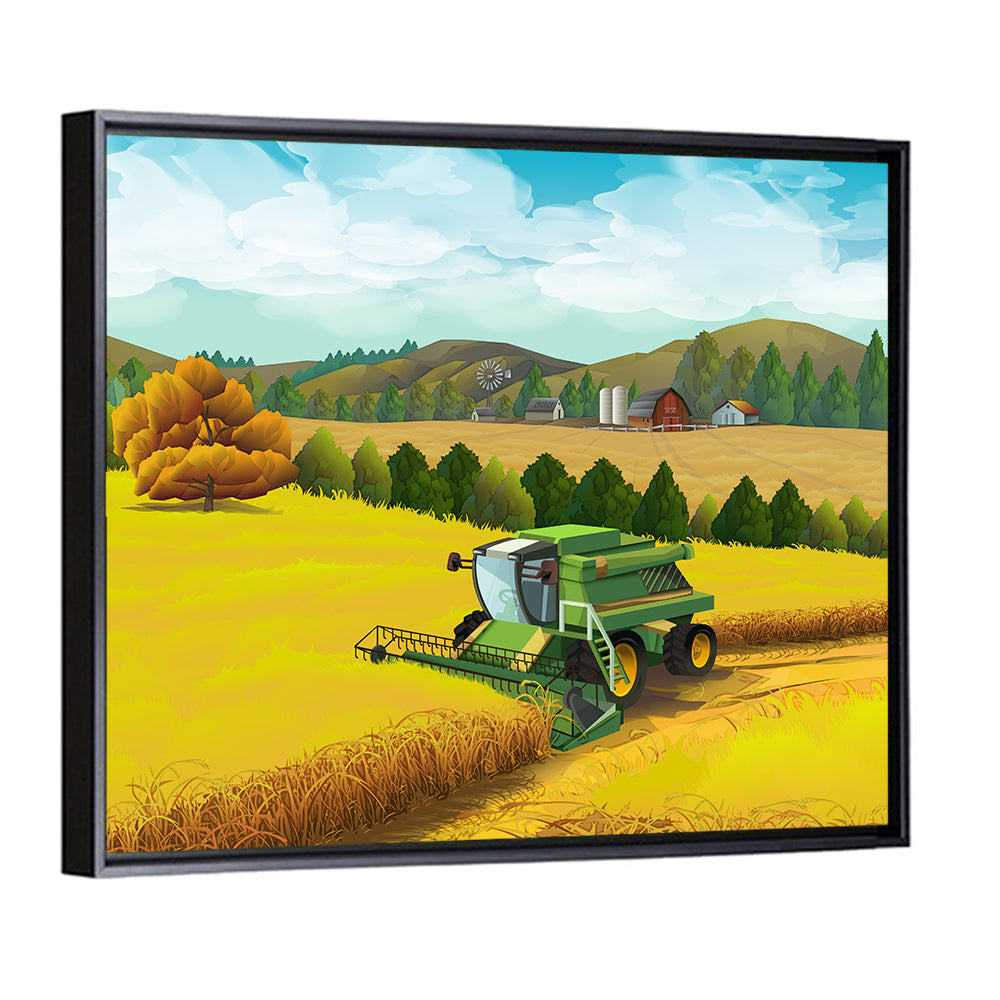 Harvest Season Farm Landscape Wall Art