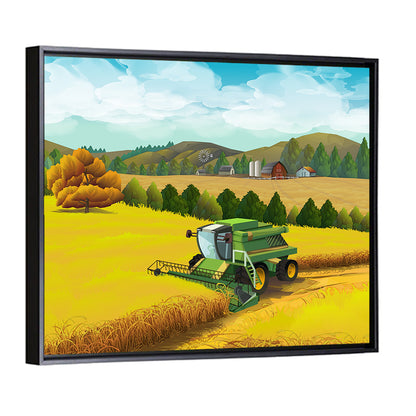 Harvest Season Farm Landscape Wall Art