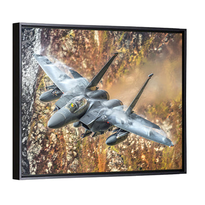 F-15 Over Mountain Canyon Wall Art