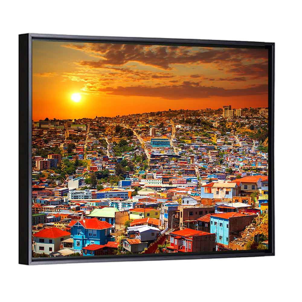 Valparaíso Hills Sunset Wall Art
