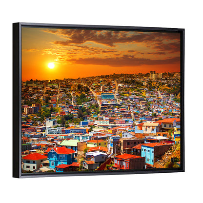 Valparaíso Hills Sunset Wall Art