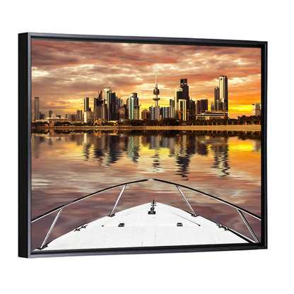 Kuwait City Skyline at Dusk Wall Art