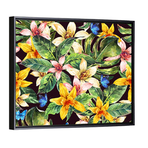 Leaves & Flowers Pattern Wall Art