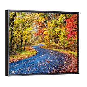 Wet Autumn Road Wall Art