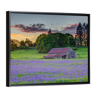Willamette Valley Barn at Sunset Wall Art