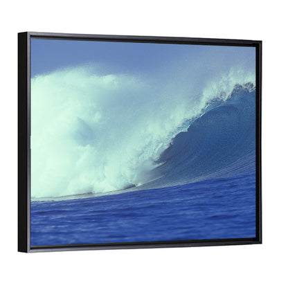 Deep Blue Barrel Wave Wall Art