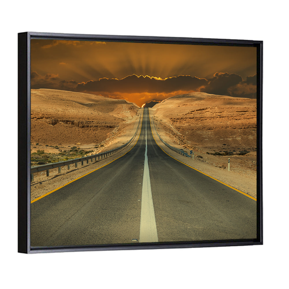 Negev Road at Sunset Wall Art