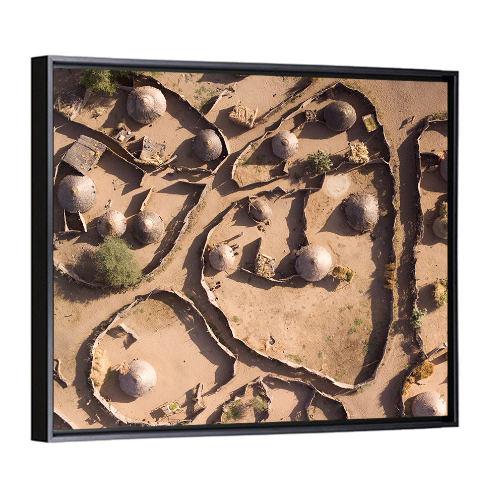 Thatched Huts in Chad Wall Art