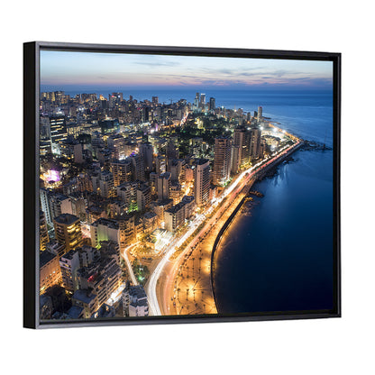 Beirut Corniche at Dusk Wall Art