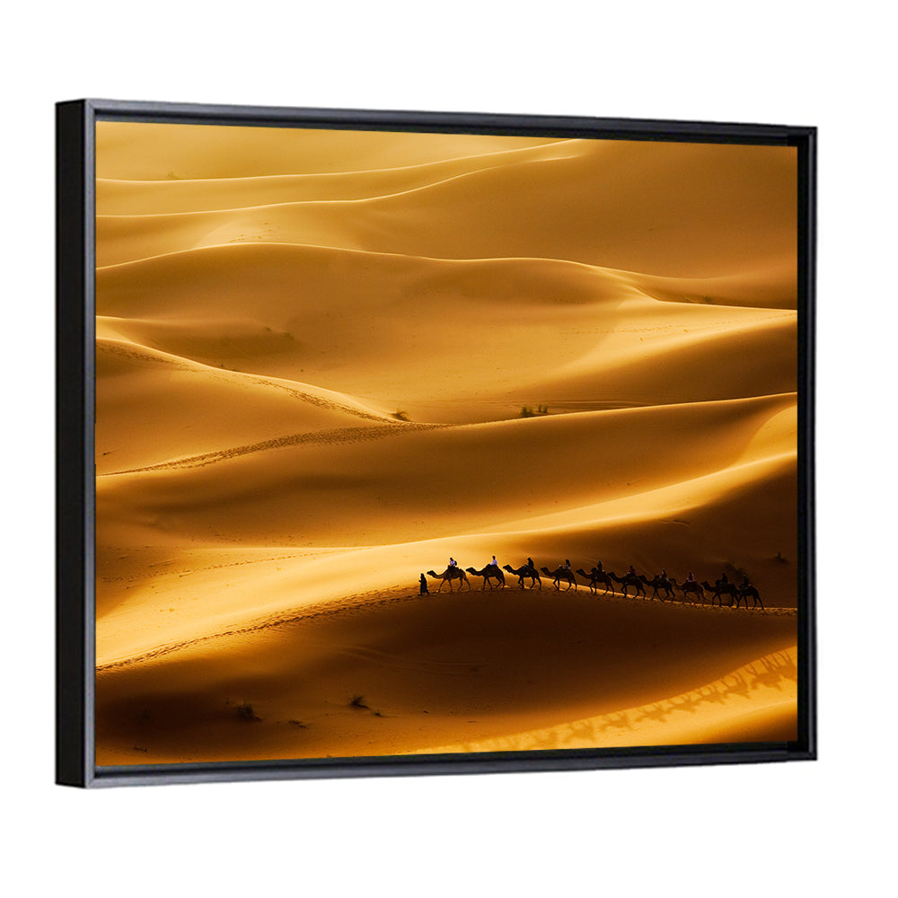 Golden Hour Camel Caravan Wall Art