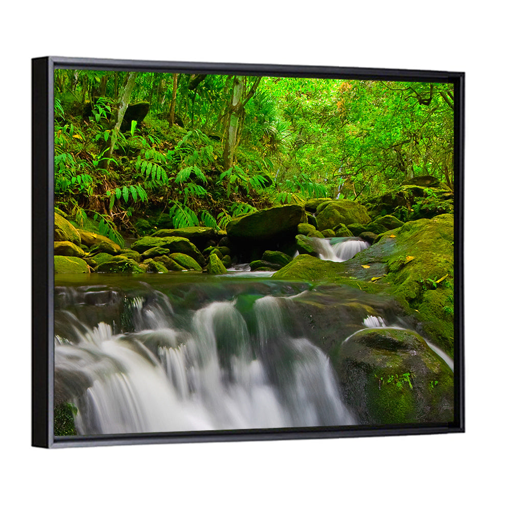 Emerald Jungle Stream Wall Art