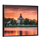 Corpus Christi Church Sunset Reflection Wall Art